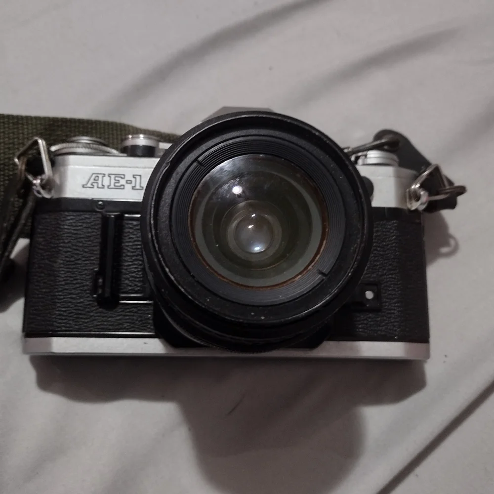 Canon Black and Silver Film Camera